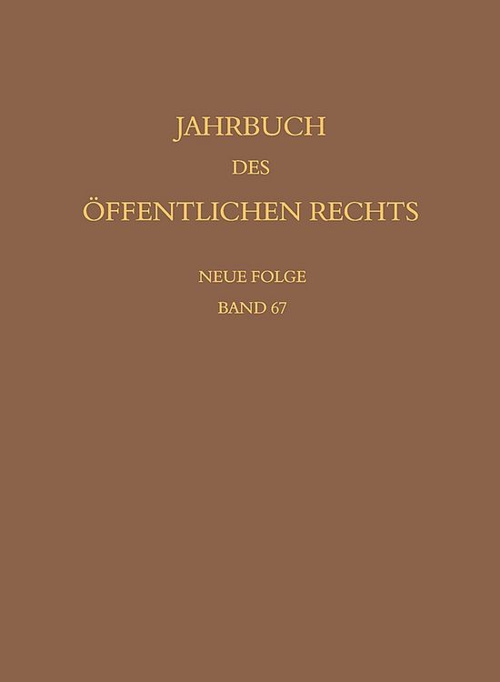 Produktbild: Jahrbuch des &ouml;ffentlichen Rechts der Gegenwart. Neue Folge