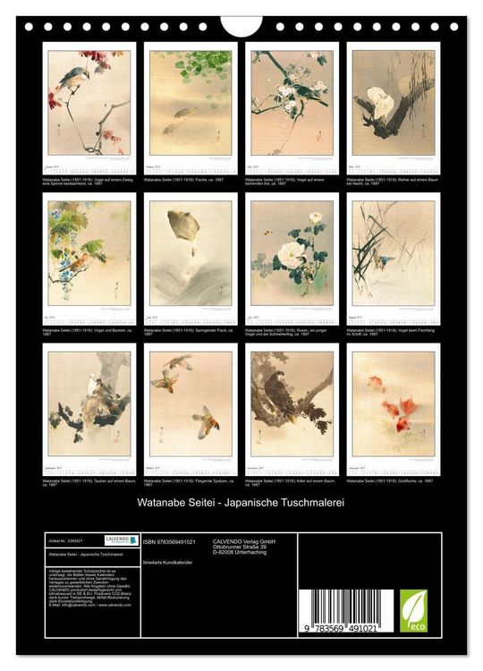 Produktbild: Watanabe Seitei - Japanische Tuschmalerei (Wandkalender 2027 DIN A4 hoch), CALVENDO Monatskalender