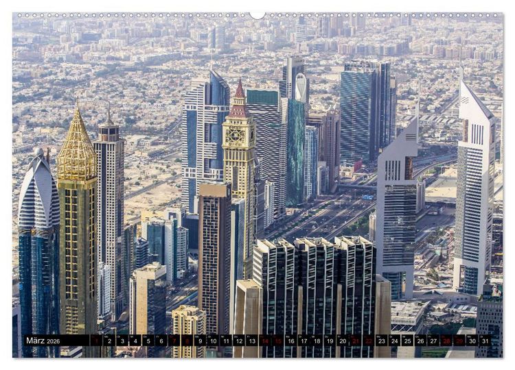 Produktbild: Dubai Highlights (Wandkalender 2026 DIN A2 quer), CALVENDO Monatskalender