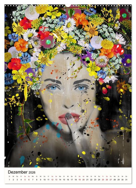 Produktbild: FLOWER GIRLS (hochwertiger Premium Wandkalender 2026 DIN A2 hoch), Kunstdruck in Hochglanz
