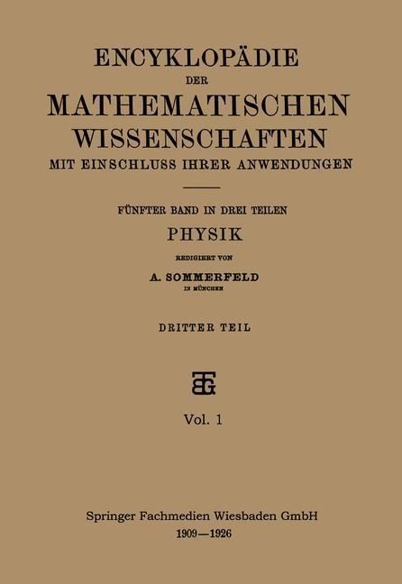 Produktbild: Encyklop&auml;die der Mathematischen Wissenschaften mit Einschluss ihrer Anwendungen