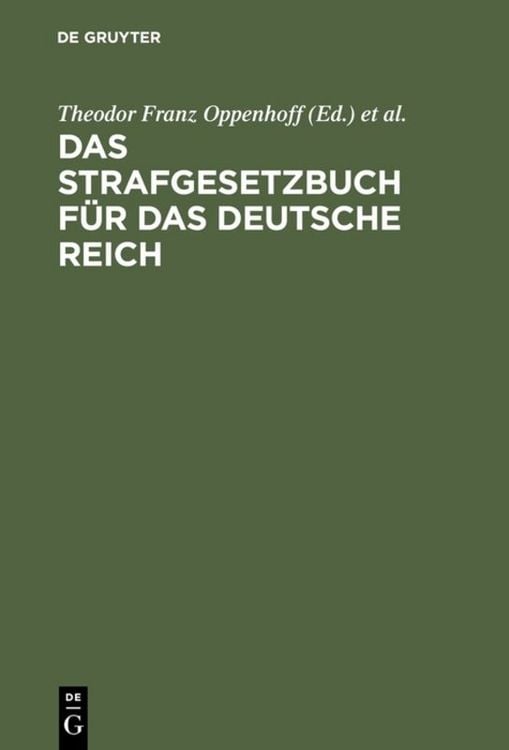 Produktbild: Das Strafgesetzbuch f&uuml;r das Deutsche Reich