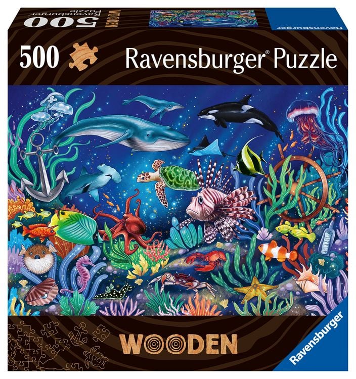 Produktbild: WOODEN Puzzle - Unten im Meer - Holzpuzzle f&uuml;r Erwachsene mit 500 Teilen