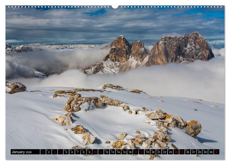 Produktbild: The Dolomites Mountains (High Quality Premium Wall Calendar 2026 DIN A2 landscape),CALVENDO 12 Month Wall Calendar
