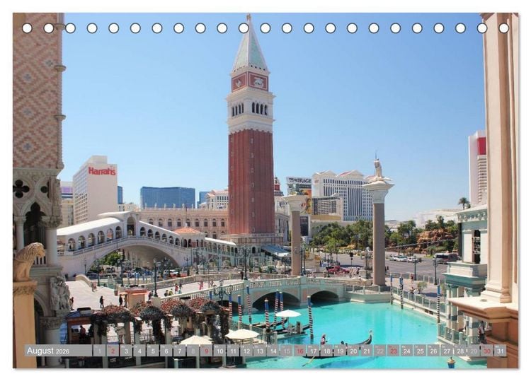 Produktbild: Las Vegas - Nevada (Tischkalender 2026 DIN A5 quer), CALVENDO Monatskalender