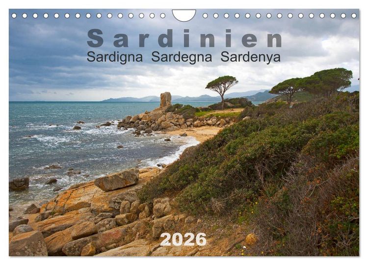 Produktbild: Sardinien Sardigna Sardegna Sardenya 2026 (Wandkalender 2026 DIN A4 quer), CALVENDO Monatskalender