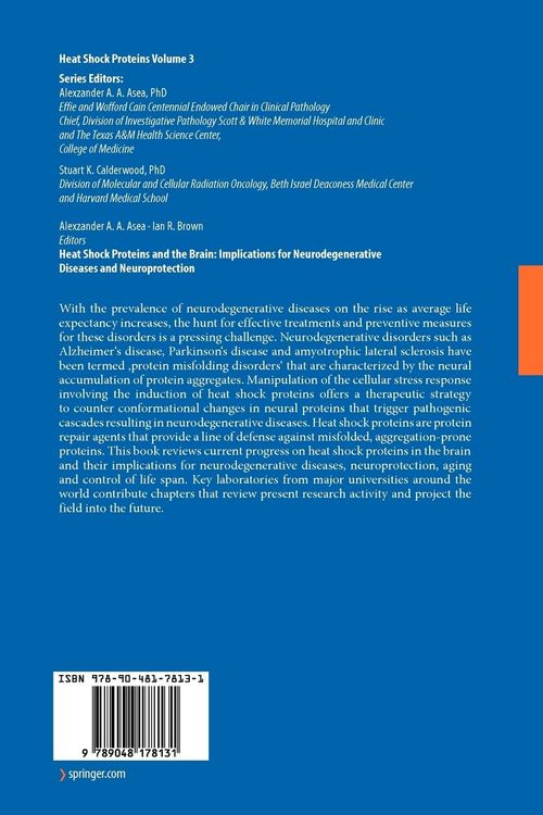 Produktbild: Heat Shock Proteins and the Brain: Implications for Neurodegenerative Diseases and Neuroprotection