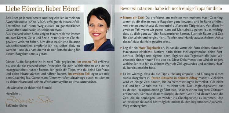 Produktbild: Hol dir dein Haar zur&uuml;ck! Dein Ayurveda-Coaching f&uuml;r volles und gesundes Haar (Audio-CD)