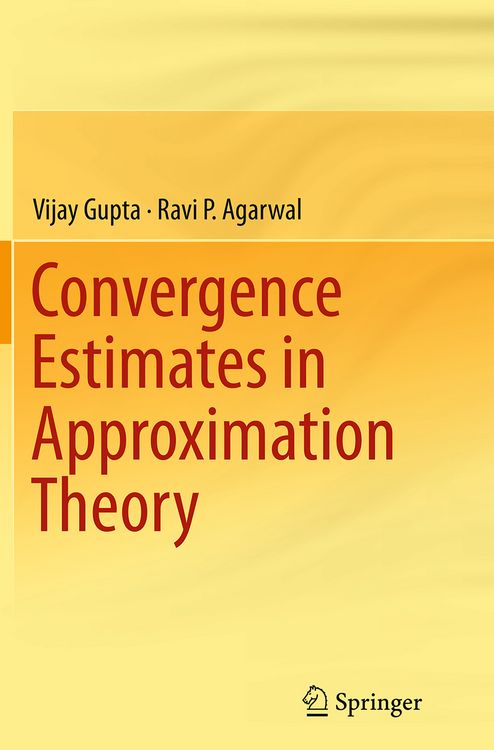Produktbild: Convergence Estimates in Approximation Theory