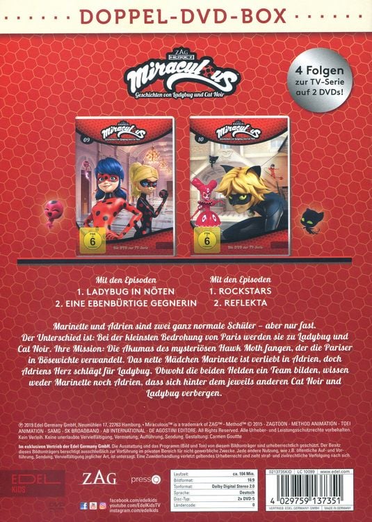 Produktbild: Miraculous 9+10 - Geschichten von Ladybug und Cat Noir - Die DVD zur TV-Serie [2 DVDs]