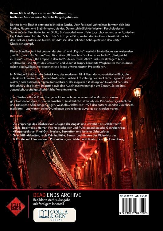 Produktbild: Der Slasher, Band I: Die Geburt eines blutigen Genres (1960-1979) (Dead Ends A4-Archivband)