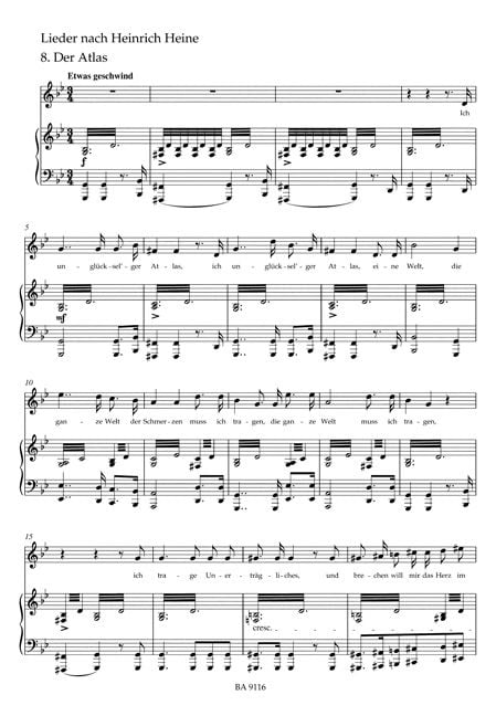 Produktbild: Schwanengesang D 957 / D 965 A, Gesang und Klavier, hoch