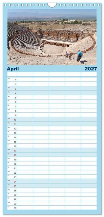 Produktbild: Familienplaner 2027 - Sommer an der T&uuml;rkischen &Auml;g&auml;is mit 5 Spalten (Wandkalender, 21 x 45 cm) CALVENDO