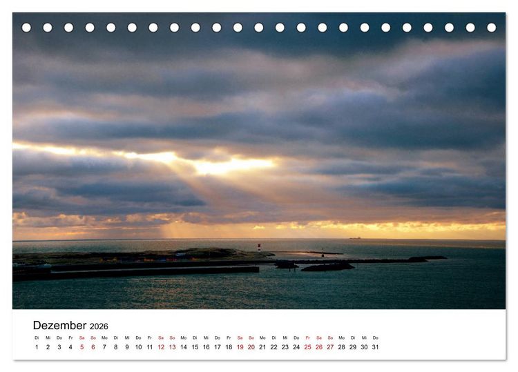 Produktbild: Mitreisekalender 2026 Helgoland (Tischkalender 2026 DIN A5 quer), CALVENDO Monatskalender