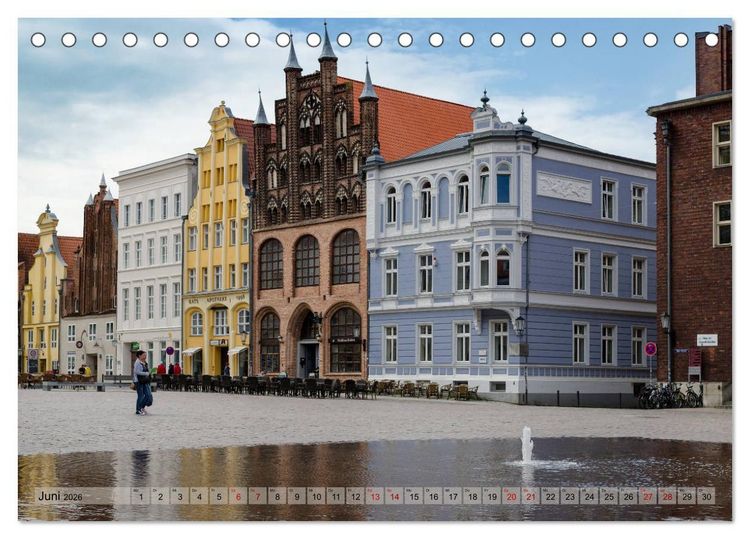 Produktbild: Ein Bummel durch die Hansestadt Stralsund (Tischkalender 2026 DIN A5 quer), CALVENDO Monatskalender