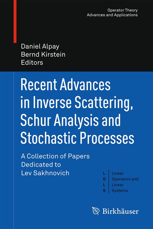 Produktbild: Recent Advances in Inverse Scattering, Schur Analysis and Stochastic Processes