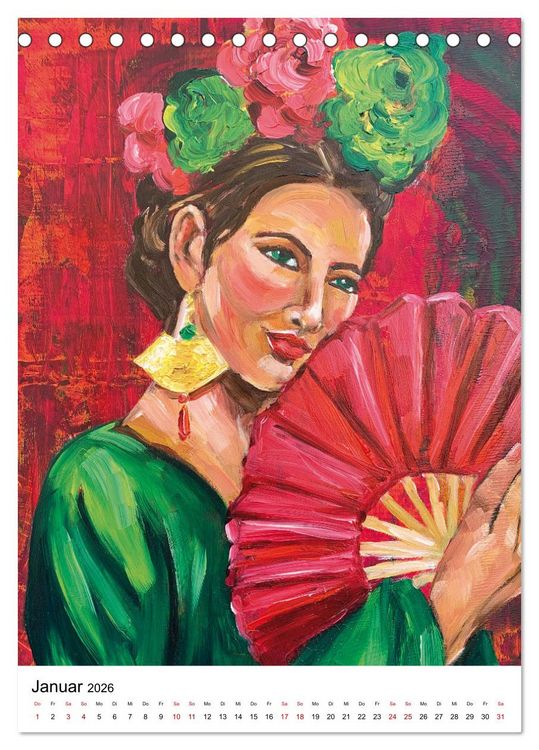 Produktbild: FLAMENCAS (Tischkalender 2026 DIN A5 hoch), CALVENDO Monatskalender