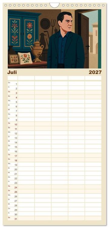 Produktbild: Familienplaner 2027 - Siegfried Lenz mit 5 Spalten (Wandkalender, 21 x 45 cm) CALVENDO