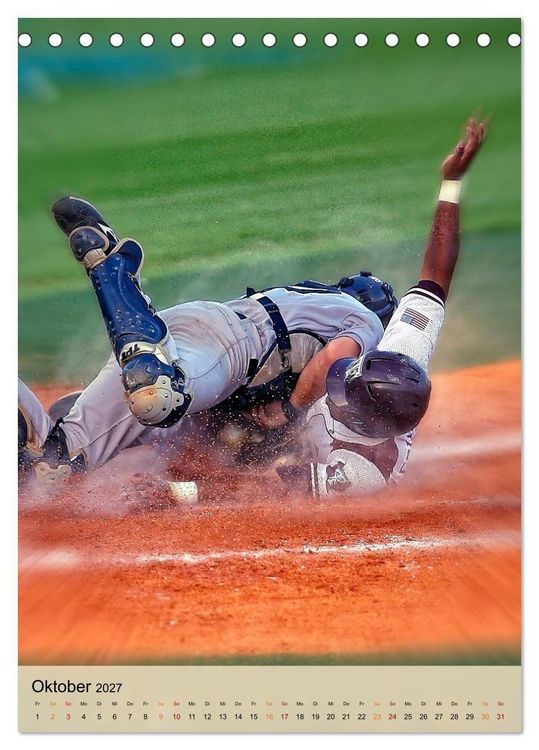 Produktbild: Baseball Power (Tischkalender 2027 DIN A5 hoch), CALVENDO Monatskalender
