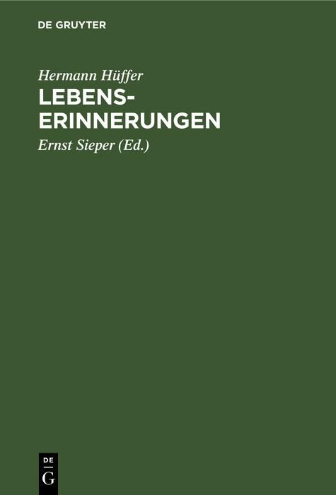 Produktbild: Lebenserinnerungen