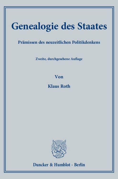 Produktbild: Genealogie des Staates.