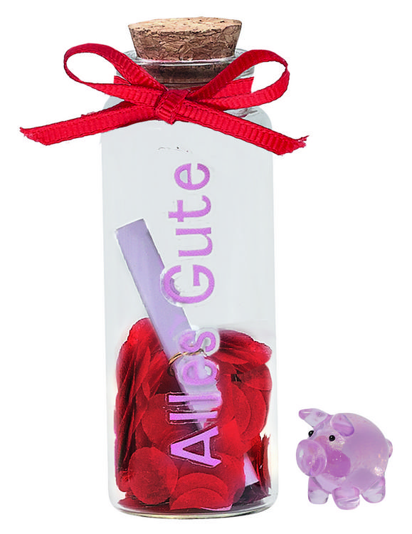 Produktbild: Geschenkgl&auml;schen mit Botschaft