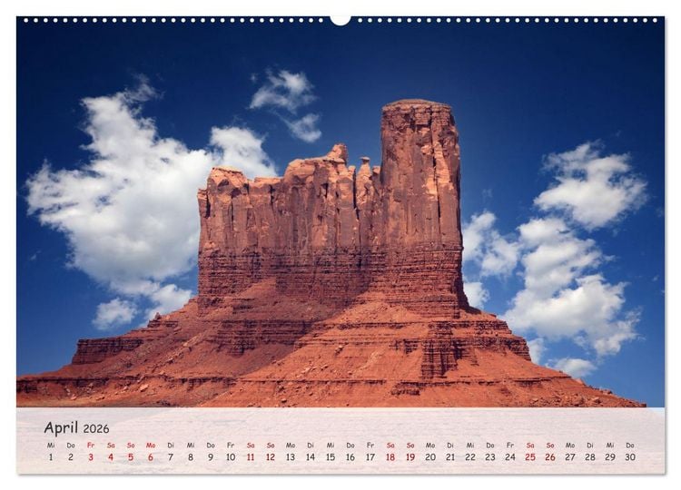 Produktbild: Monument Valley - Faszinierende Westernkulisse in den USA (hochwertiger Premium Wandkalender 2026 DIN A2 quer), Kunstdruck in Hochglanz