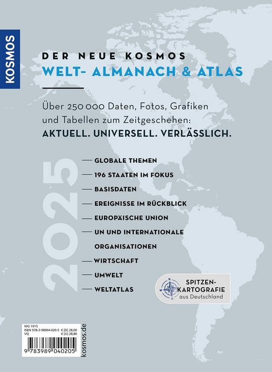 Produktbild: Der neue Kosmos Welt-Almanach & Atlas 2025