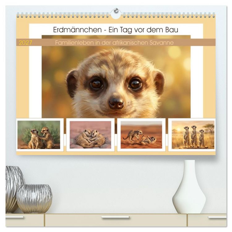 Produktbild: Erdm&auml;nnchen - Ein Tag vor dem Bau (hochwertiger Premium Wandkalender 2027 DIN A2 quer), Kunstdruck in Hochglanz