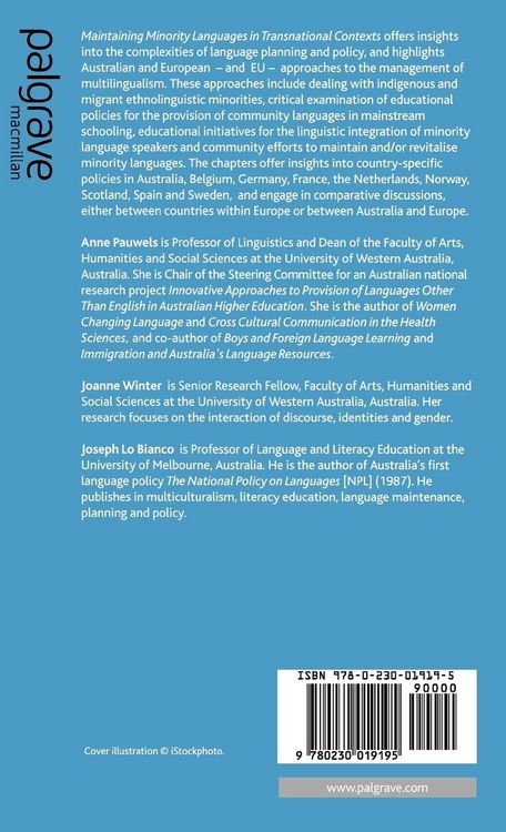 Produktbild: Maintaining Minority Languages in Transnational Contexts