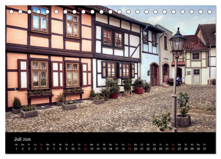 Produktbild: Fachwerk - wie aus einer anderen Zeit (Tischkalender 2026 DIN A5 quer), CALVENDO Monatskalender