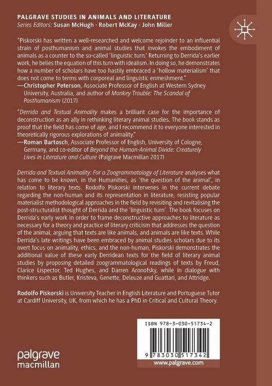 Produktbild: Derrida and Textual Animality