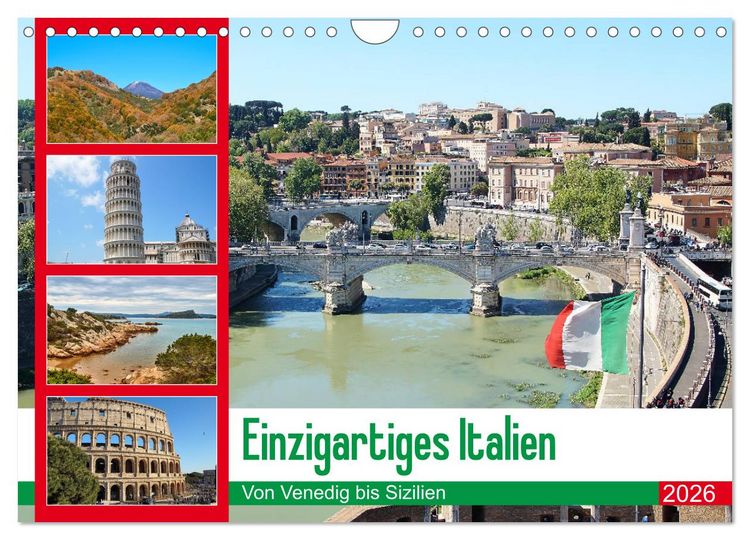 Produktbild: Einzigartiges Italien (Wandkalender 2026 DIN A4 quer), CALVENDO Monatskalender