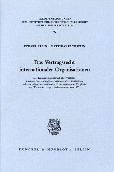 Produktbild: Das Vertragsrecht internationaler Organisationen.