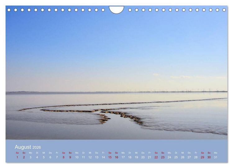 Produktbild: Wilhelmshaven - Sonne, K&uuml;ste und Meer (Wandkalender 2026 DIN A4 quer), CALVENDO Monatskalender