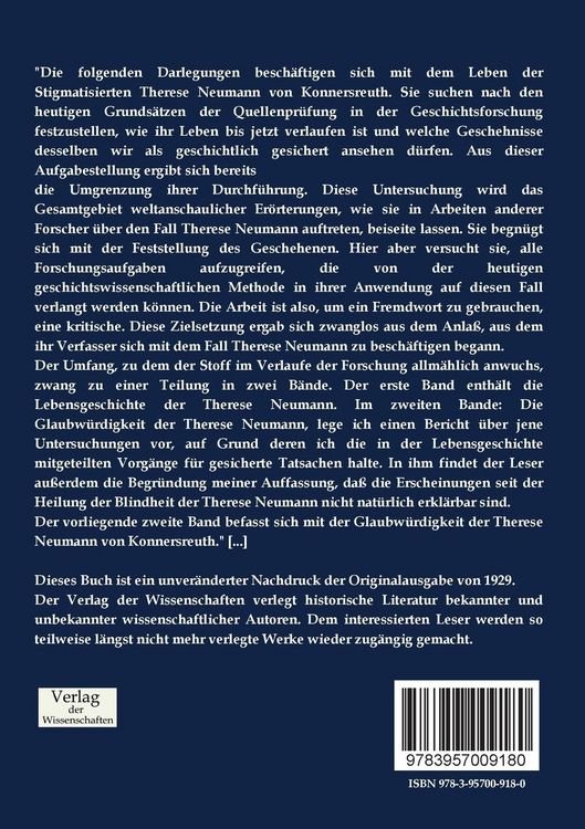 Produktbild: Die stigmatisierte Therese Neumann von Konnersreuth