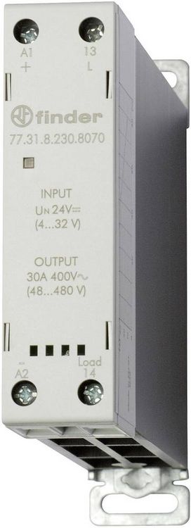 Produktbild: Finder Halbleiterrelais 77.31.8.230.8070 30 A Schaltspannung (max.): 480 V/AC Nullspannungsschaltend 1 St.