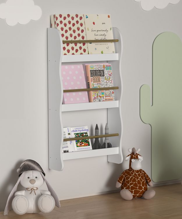 Produktbild: Holz Kinderregal B&uuml;cherregal Kinder Regal Kilaro