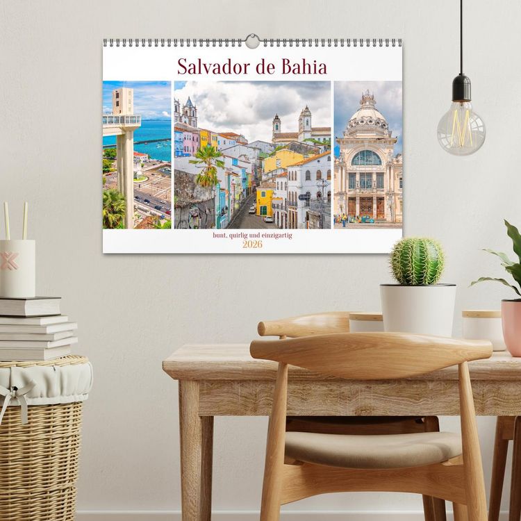 Produktbild: Salvador de Bahia - bunt, quirlig und einzigartig (Wandkalender 2026 DIN A3 quer), CALVENDO Monatskalender