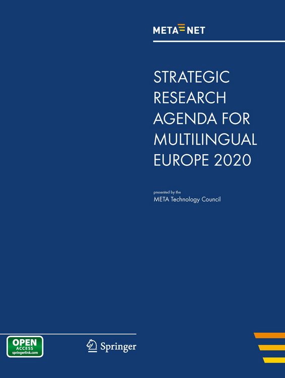 Produktbild: META-NET Strategic Research Agenda for Multilingual Europe 2020