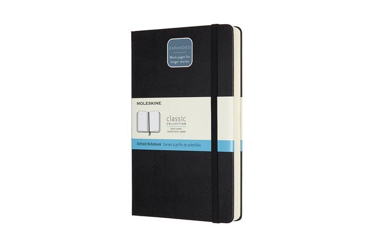 Produktbild: Moleskine Notizbuch Large/A5, Punktraster, Erweiterte Seitenanzahl, Schwarz