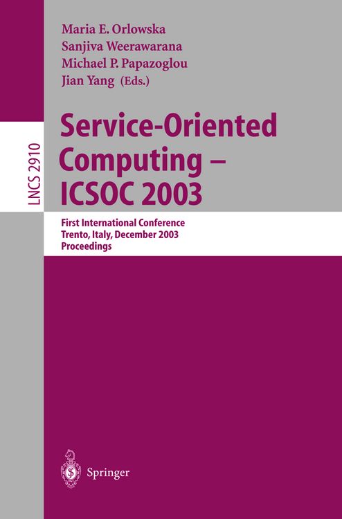 Produktbild: Service-Oriented Computing -- ICSOC 2003