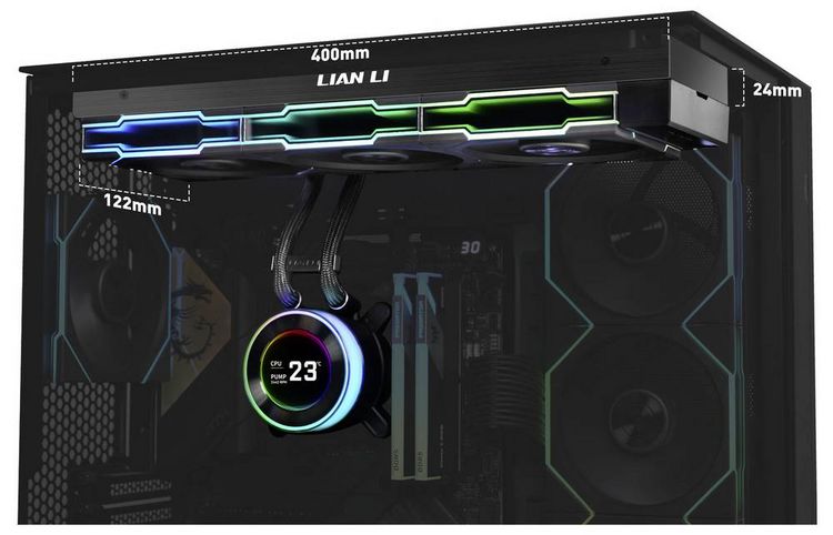 Produktbild: Lian Li HYDROSHIFT II LCD-C 360TL PC-Wasserk&uuml;hlung