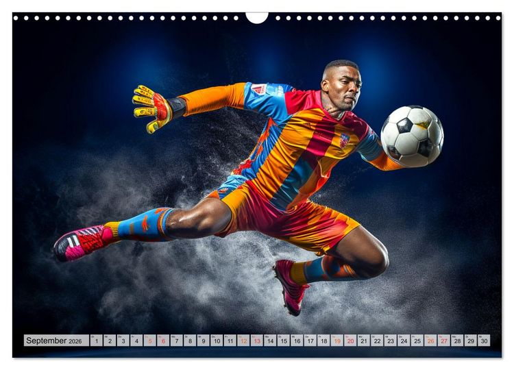 Produktbild: Fussball - Tormann in Aktion (Wandkalender 2026 DIN A3 quer), CALVENDO Monatskalender