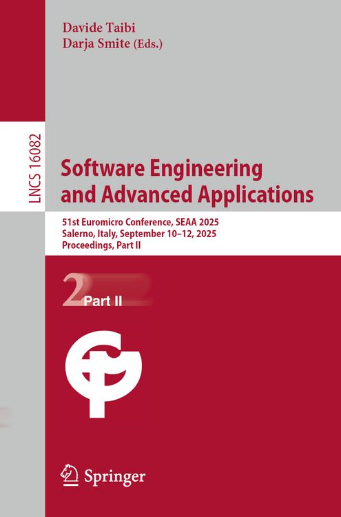 Produktbild: Software Engineering and Advanced Applications