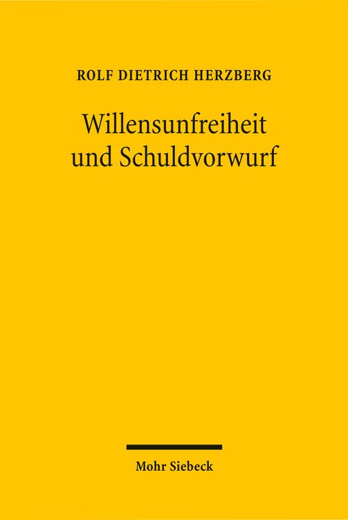 Produktbild: Willensunfreiheit und Schuldvorwurf