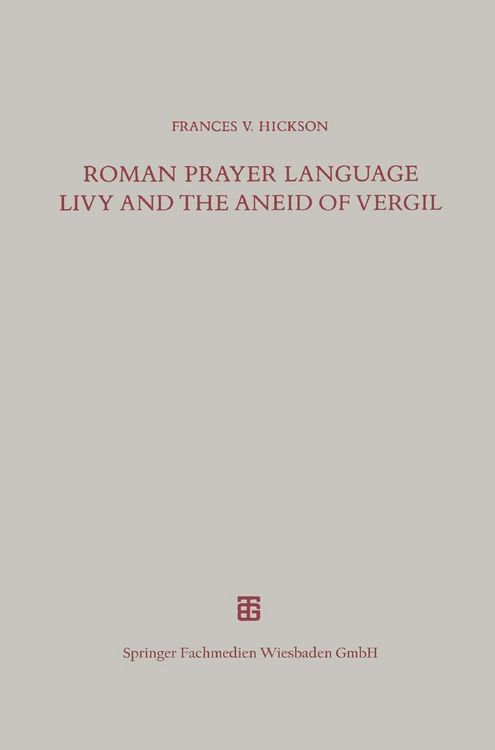 Produktbild: Roman Prayer Language Livy and the Aneid of Vergil