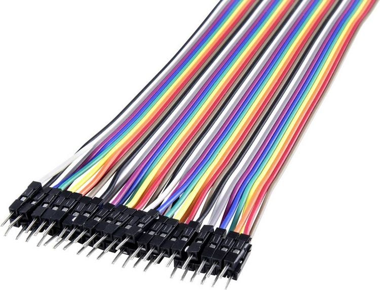 Produktbild: Renkforce JKMM403 Jumper-Kabel Arduino, Banana Pi, Raspberry Pi&reg; [40x Drahtbr&uuml;cken-Stecker - 40x Drahtbr&uuml;cken-Stecker] 30.00 cm Bunt