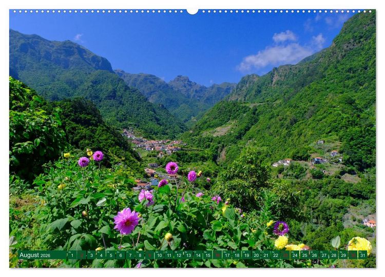 Produktbild: Madeira Blumeninsel im Atlantik (hochwertiger Premium Wandkalender 2026 DIN A2 quer), Kunstdruck in Hochglanz