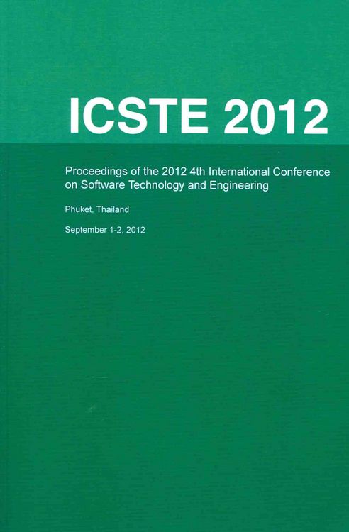 Produktbild: International Conference on Software Technology and Engineering (Icste 2012)